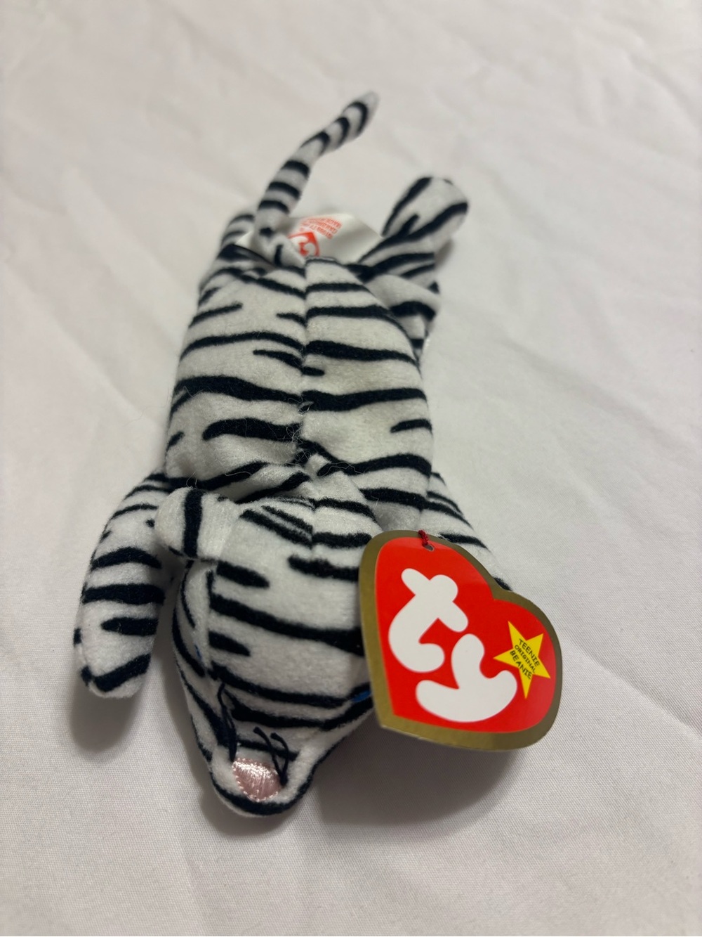 McDonald's Plush TY Teenie Beanie Babies -Blizz the White Tiger- 1999